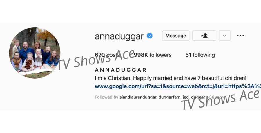 Anna Duggar Instagram