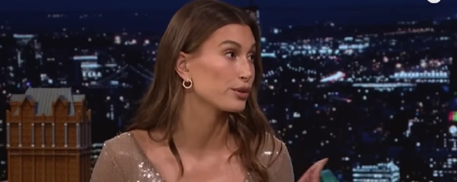 Hailey Bieber Promotes Rhode Beauty [Tonight Show With Jimmy Fallon | YouTube]