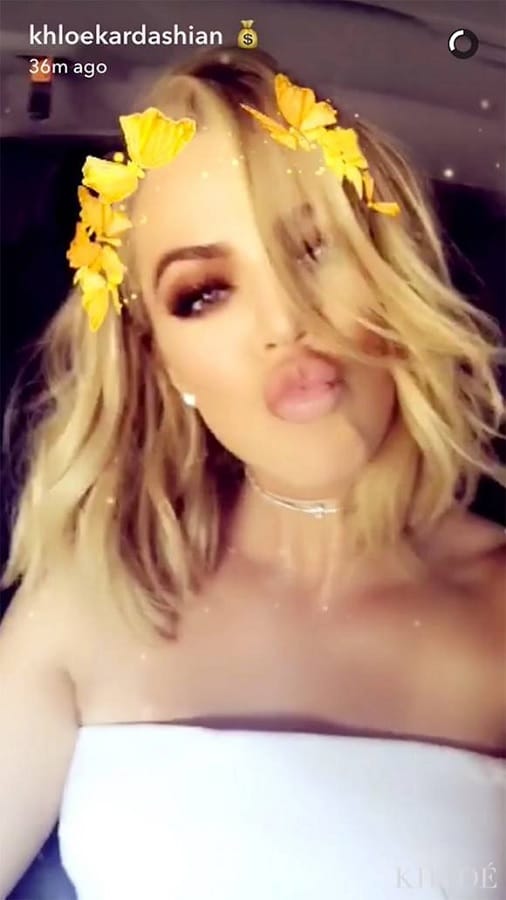 Khloe Kardashian Butterfly Filter Selfie [Khloe Kardashian | Instagram Stories]