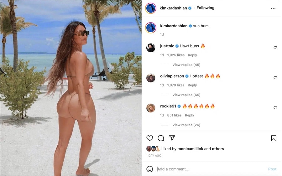 Kim Kardashian Bares Bum [Kim Kardashian | Instagram]