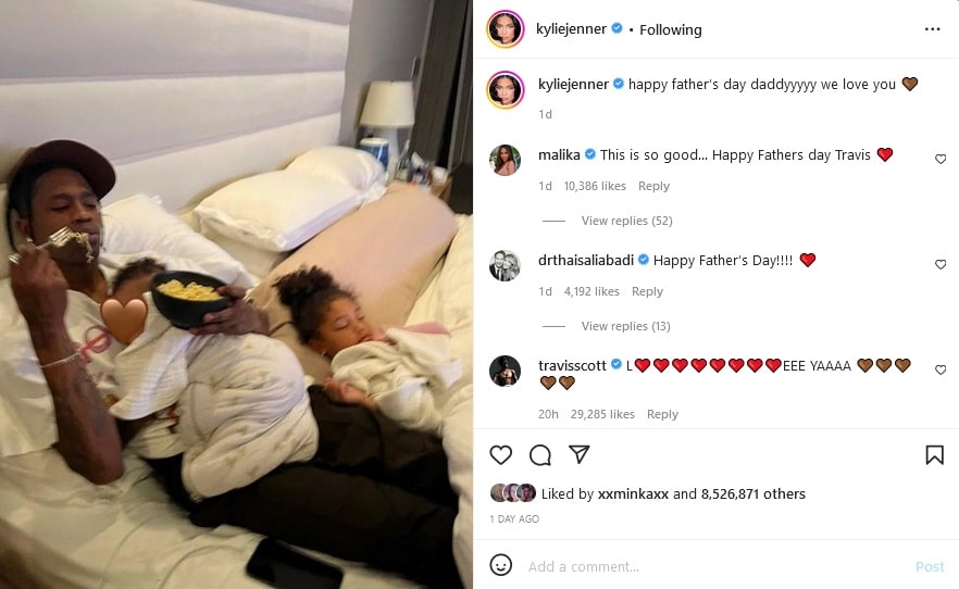 Kylie Jenner Father's Day Post [Kylie Jenner | Instagram]