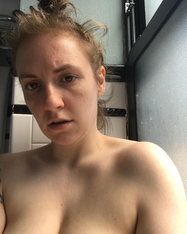 Lena Dunham Topless Selfie [Lena Dunham | Instagram]