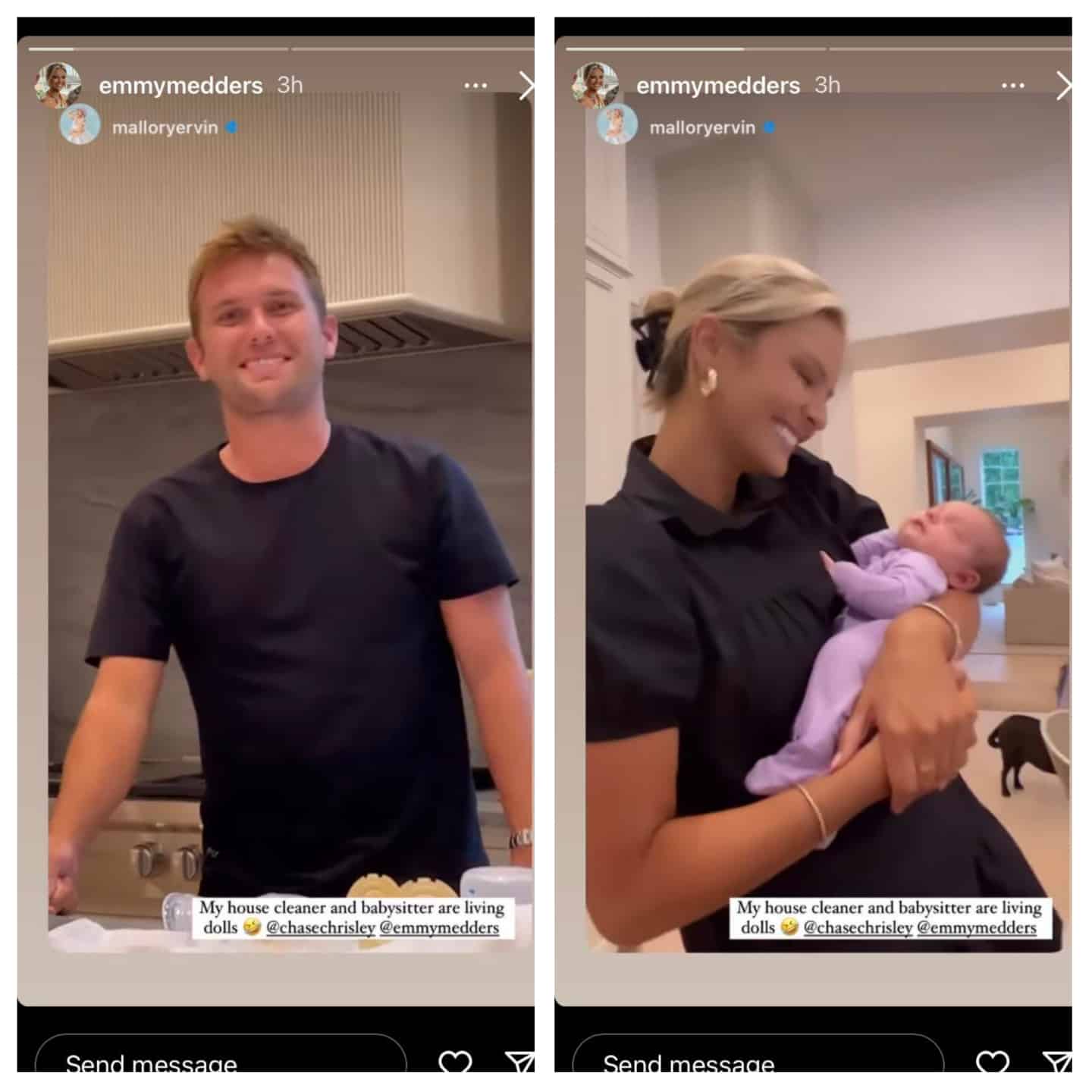 Chase Chrisley & Emmy Medders Babysitting [Emmy Medders | Instagram Stories]