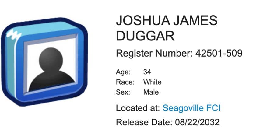 Bureau of Prisons, Josh Duggar