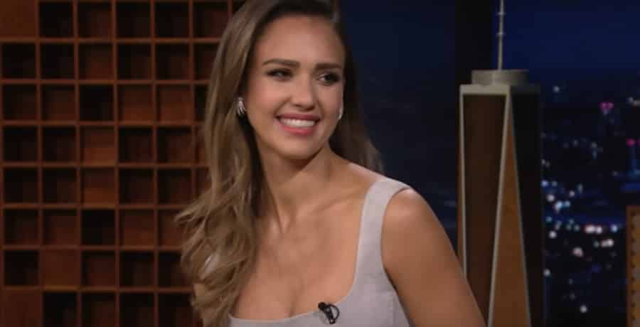 Glistening With Sweat, Jessica Alba Hits Gym Hard In Sports Bra [Tonight Show with Jimmy Fallon | YouTube]