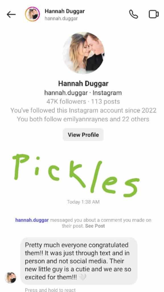 Life is Not All Pickles & Hairspray Facebook (Hannah Duggar, Jill Dillard)