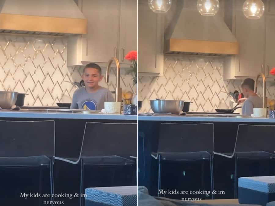 Kailyn Lowry Films Lincoln Making Dinner [Kailyn Lowry | Instagram Stories]