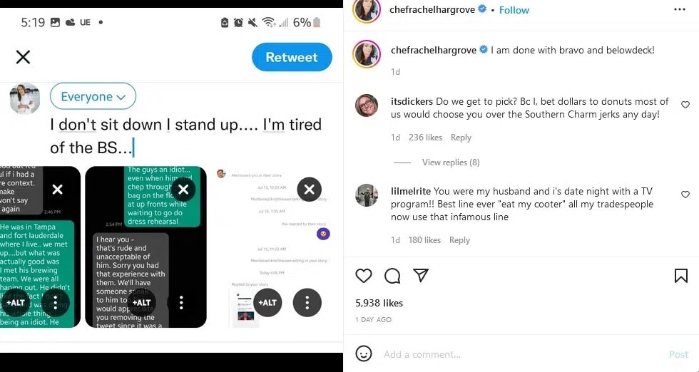 Rachel Hargrove Leaks Texts From Bravo PR [Rachel Hargrove | Instagram]