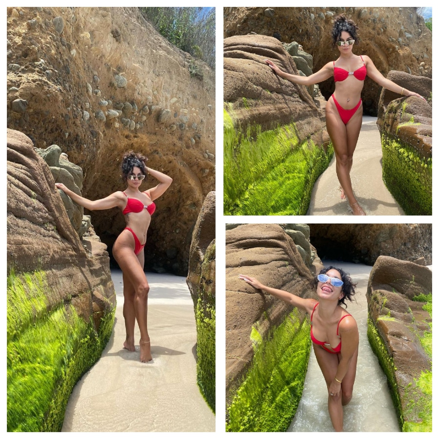 Vanessa Hudgens In Lipstick Red Bikini [Vanessa Hudgens | Instagram]