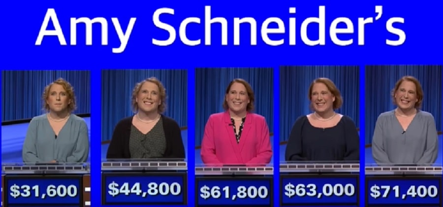 Amy Schneider's Winnings [Jeopardy | YouTube]