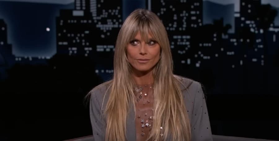 Heidi Klum Wears Sheer [Jimmy Kimmel Live | YouTube] Blouse