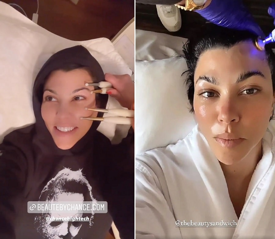 Kourtney Kardashian Gets Beauty Treatments [Kourtney Kardashian | Instagram]