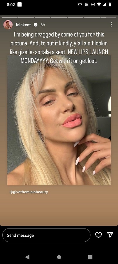 Lala Kent Dragged For Picture [Lala Kent | Instagram Stories]
