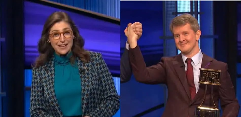 Mayim and Ken from Jeopardy