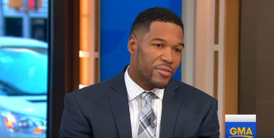 Michael Strahan Visits Same Barber [GMA | YouTube]