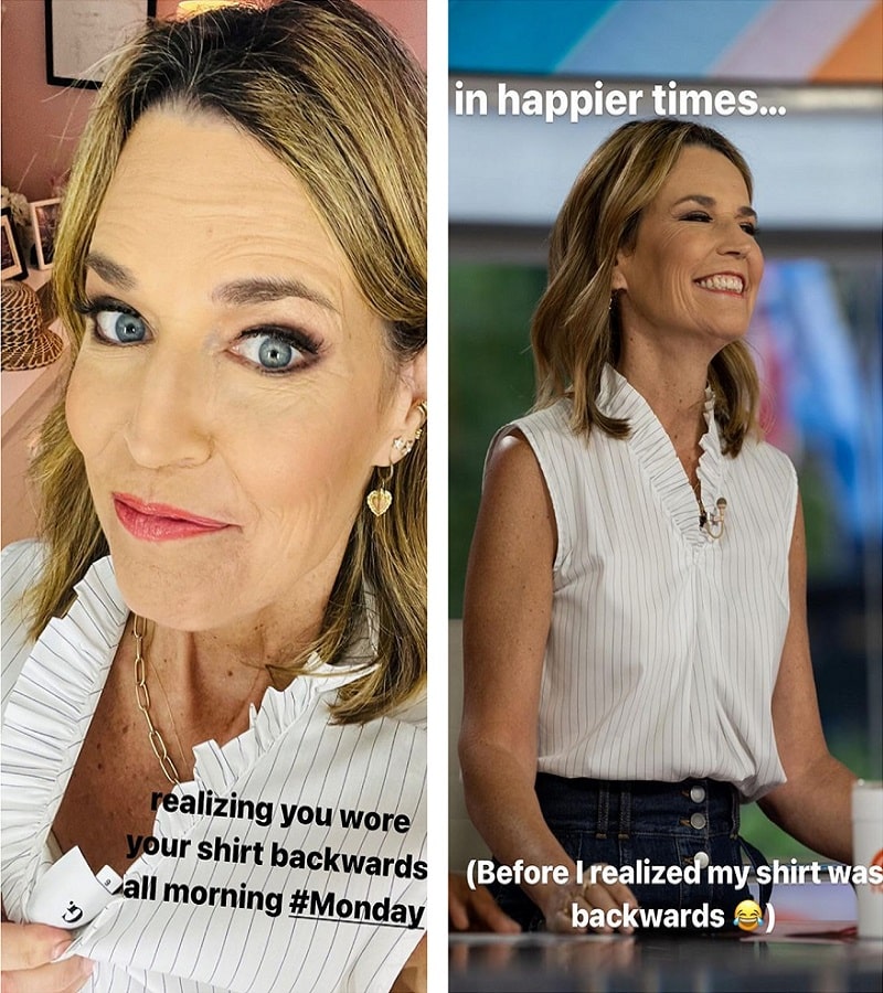 Savannah Guthrie's Wardrobe Malfunction [Savannah Guthrie | Instagram Stories]