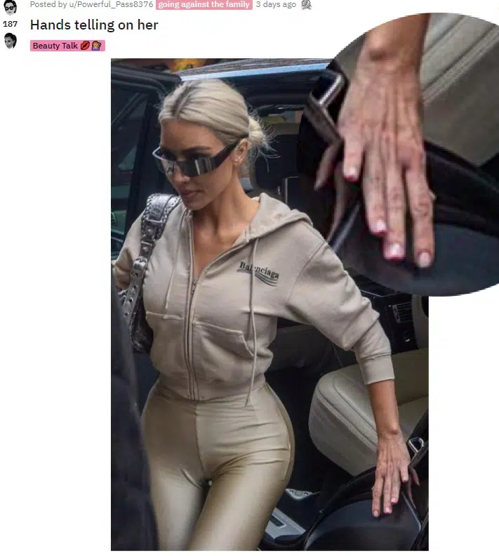 Kim Kardashian hand