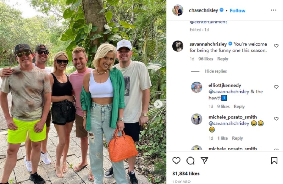 Chase Chrisley With Savannah, Emmy Medders, Elliott & Their Friends [Chase Chrisley | Instagram]