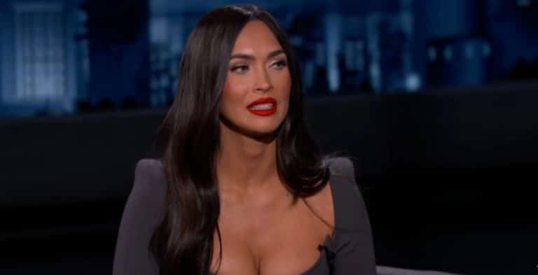 Cleavage-Baring Megan Fox Pouts Soft Pillow Lips