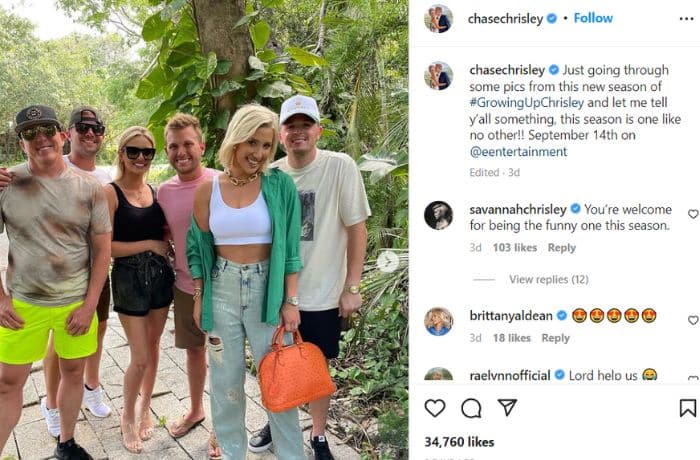 Emmy Medders - Chase Chrisley's Instagram - Season 4 Growing Up Chrisley Sneak Peek Photos