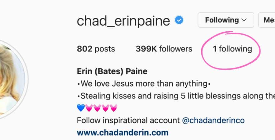Bringing Up Bates, Erin Paine Instagram
