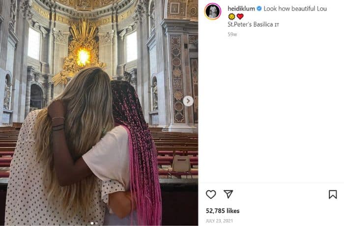 Heidi and Lou in Italy - Heidi Klum's Kids - Instagram/Heidi Klum