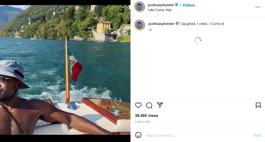 Justin Sylvester's Italy Trip [Justin Sylvester | Instagram]