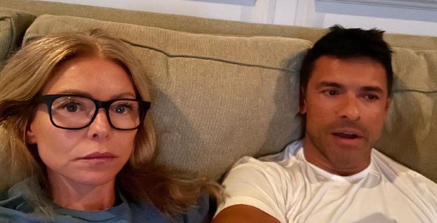 Kelly Ripa & Mark Consuelos Sit On The Couch [Kelly Ripa | Instagram]