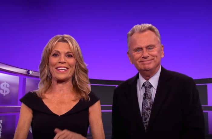 Vanna White and Pat Sajak on the Wheel Of Fortune - Vanna White's 2022 Net Worth - YouTube/Wheel Of Fortune