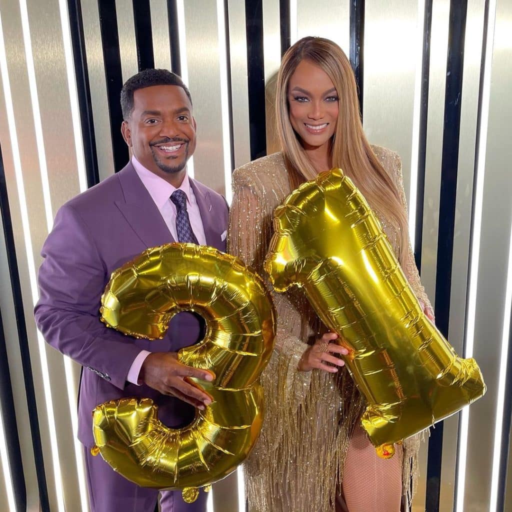 Tyra Banks and Alfonso RIbeiro from DWTS Instagram