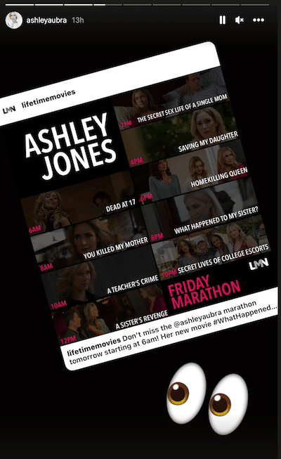 Lifetime-Ashley Jones Day-https://www.instagram.com/ashleyaubra/?hl=en