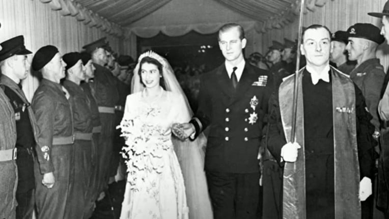 Queen Elizabeth and Prince Phillip wedding from YouTube