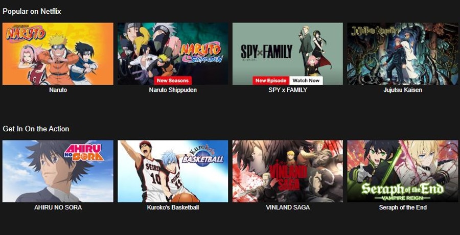 Netflix Anime Catalog