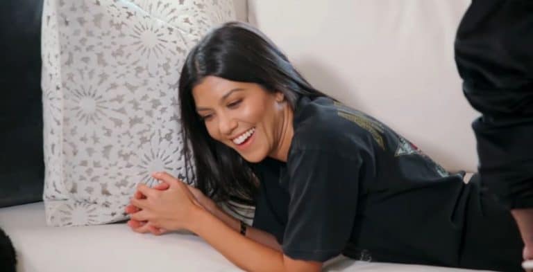 Kourtney Kardashian Shows Off Baby Bump In Sheer Black