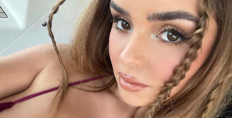 Demi Rose Flaunts Cleavage & Plump Booty In Leather