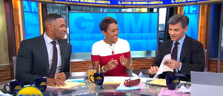 Michael Strahan, Robin Roberts & George Stephanopoulos [GMA | YouTube]