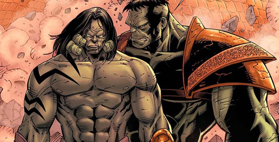 Hulk with Skaar in comics