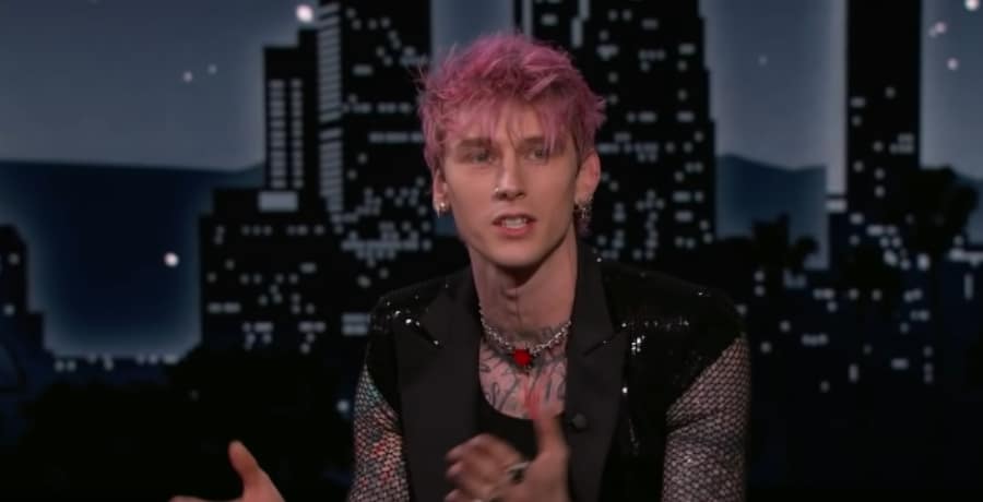 Machine Gun Kelly Shows Off Pink Hair [Tonight Show With Jimmy Fallon | YouTube]