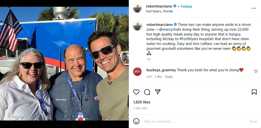 Rob Marciano With Mercy Chefs [Rob Marciano | Instagram]