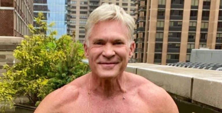 Sam Champion Shirtless In His Garden [Sam Champion | Instagram]