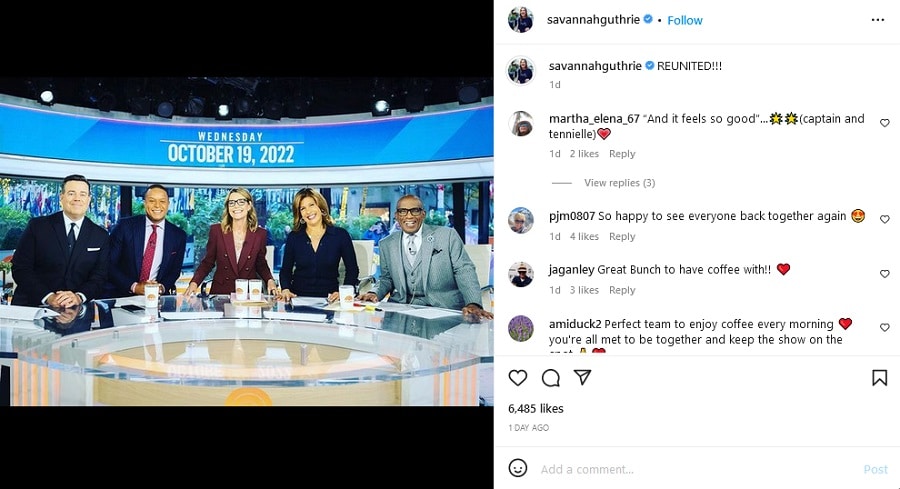 Savannah Guthrie With Today Show Co-Hosts [Nathan Congleton | YouTube]