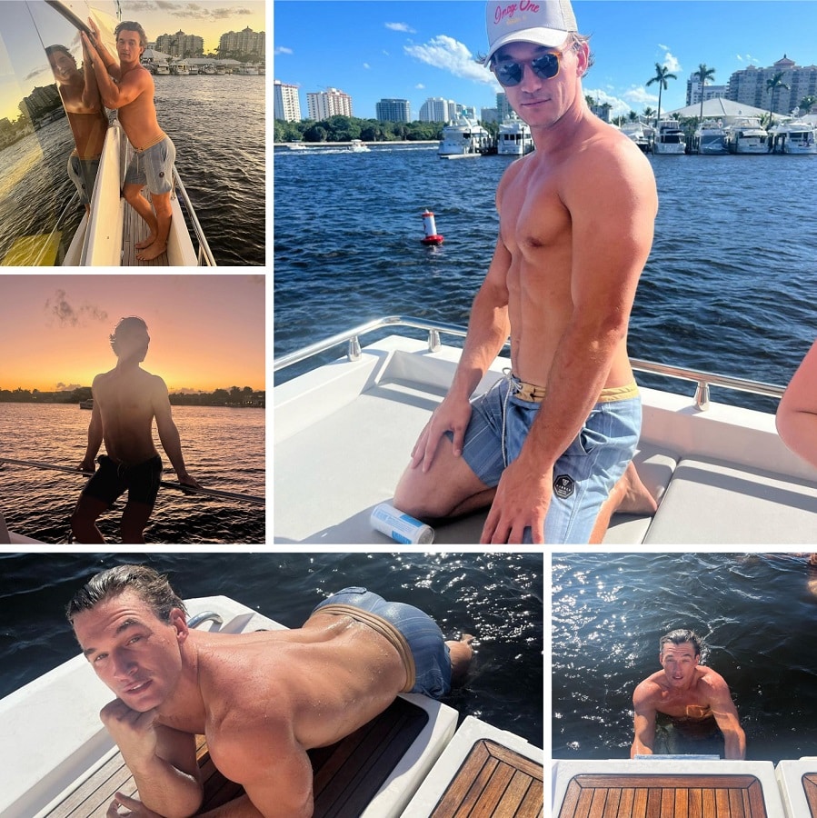 Tyler Cameron Poses On Boat [Tyler Cameron | Instagram]