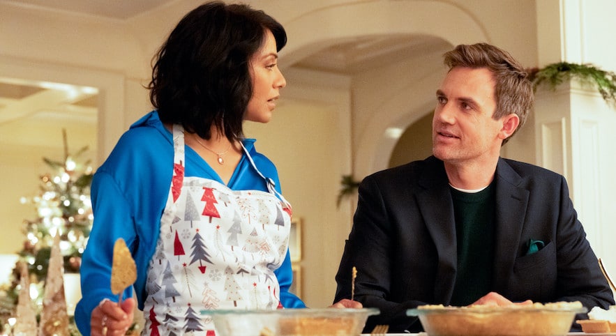 Pictured: Karen David as Melody Douglass and Tyler Hilton as Luke Dawson. Photo: Dean Buscher/CBS ©2022 CBS Broadcasting, Inc. All Rights Reserved.