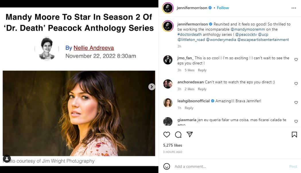 Jennifer Morrison Instagram