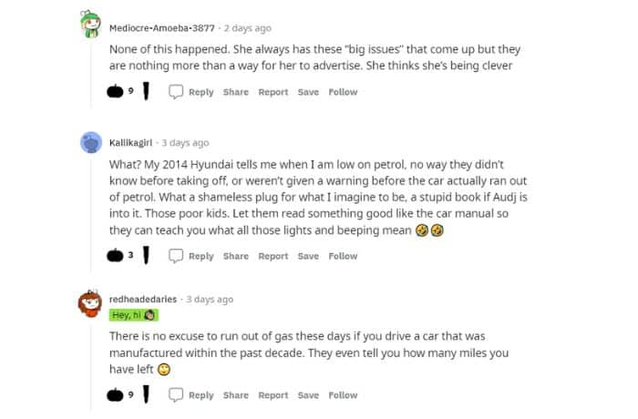 Redditors weigh in on Audrey and Jeremy Roloff running out of gas - Reddit