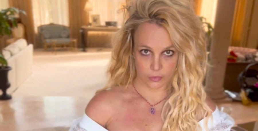 Britney Spears Wears Off-Shoulder Blouse [Britney Spears | Instagram]