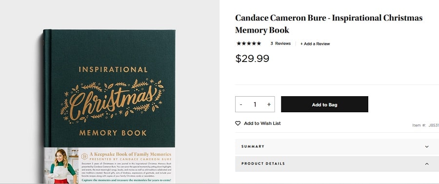 Candace Cameron Bure's Book [Screenshot: DaySpring]