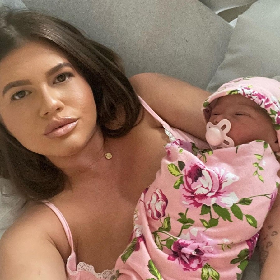 Chanel West Coast Holds Baby Bowie [Chanel West Coast | Instagram]
