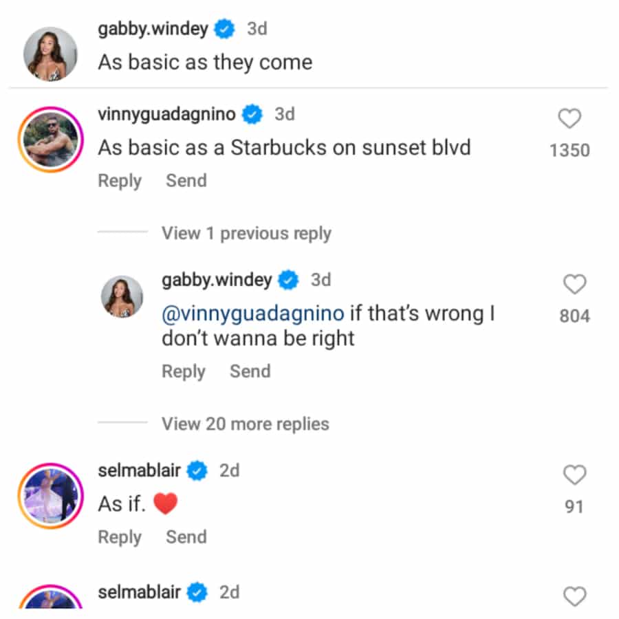 Gabby & Vinny Flirt? [Gabby Windey | Instagram]