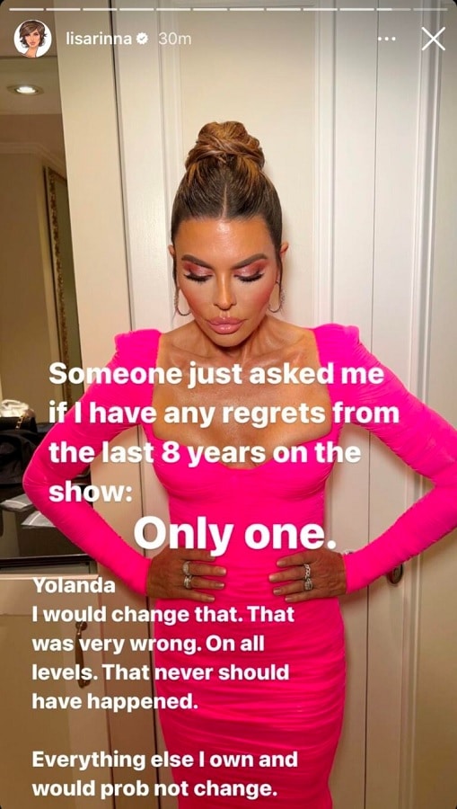 Lisa Rinna Talks RHOBH Regrets [Lisa Rinna | Instagram Stories]